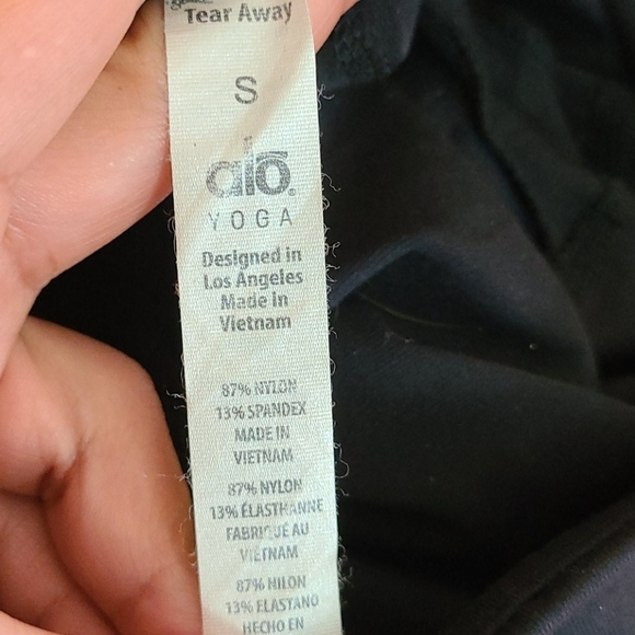 ALO Yoga Black Rushed Mesh Leggings small - Picture 4 of 4